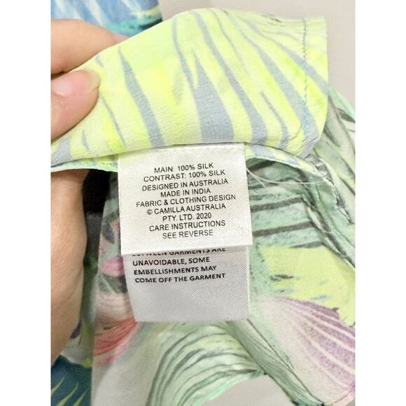 NWT Camilla Botanical Print Drop Shoulder Playsuit What's Your Vice Women's XS - Picture 7 of 7